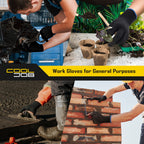 COOLJOB 12/60 Pairs Cotton Work Gloves with Non-Slip Grip Dots, Breathable Lightweight Gloves for Construction Gardening