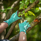 COOLJOB 2 Pairs Breathable Gardening Gloves, Stretch Soft Modal Base with Non Slip Rubber Coating