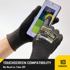10 finger touchscreen compatibility on COOLJOB A5 safety work gloves