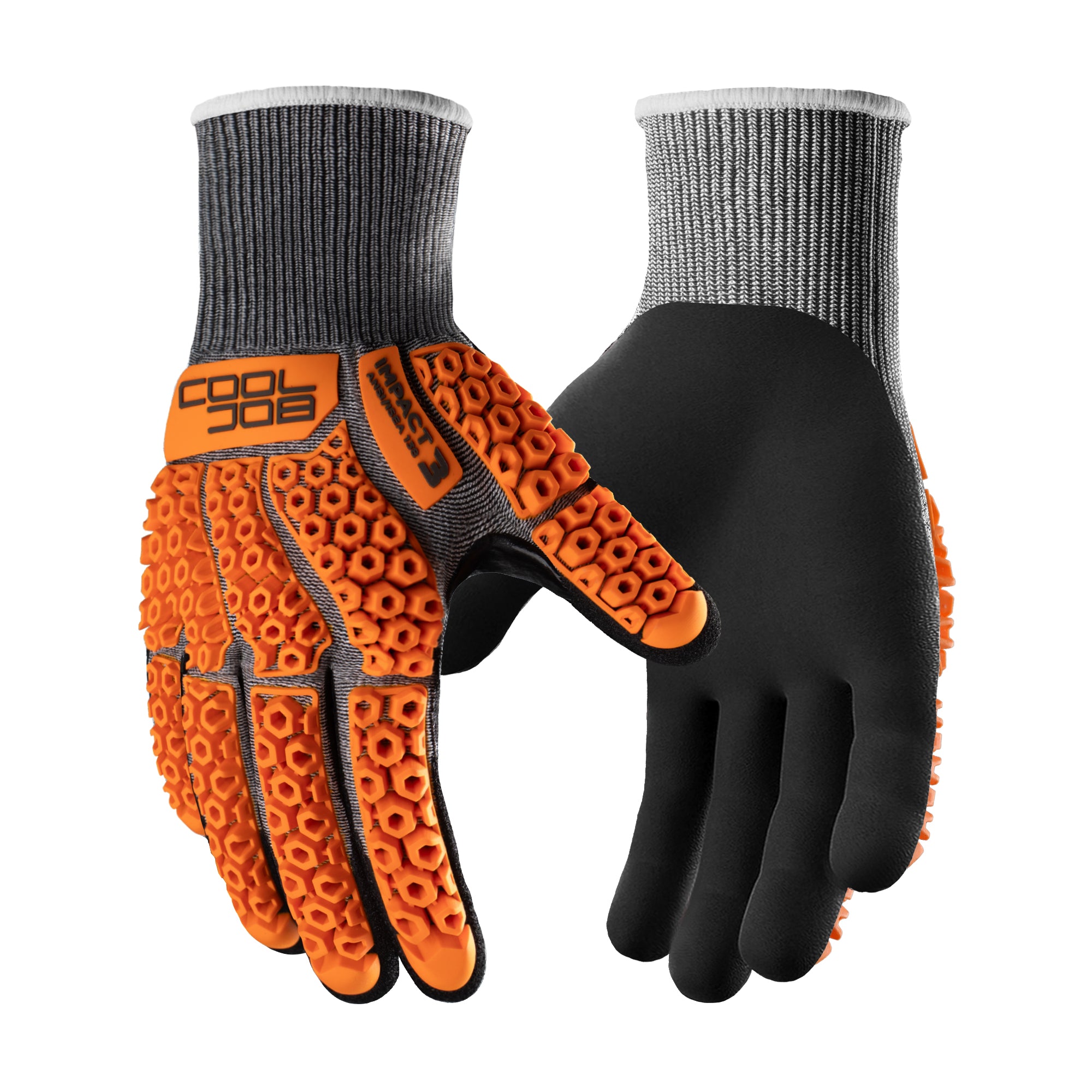 COOLJOB A5 Cut Resistant Gloves with Impact Resistant TPR, 1/3 Pair