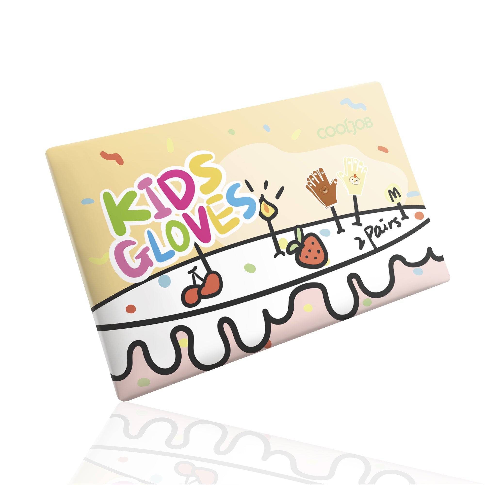 COOLJOB Breathable Toddler Work Gloves for Gardening Boy Girl, Nylon Kids Garden Gloves with Grip, Children Yard Gloves, Yellow & Brown, 2 Pairs