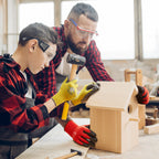 COOLJOB 3 Pairs Kids Gloves, Grippy Rubber Coated Garden Work Gloves for Children, Orange & Green & Yellow