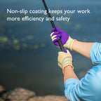 COOLJOB 2 Pairs Breathable Gardening Gloves, Stretch Soft Modal Base with Non Slip Rubber Coating