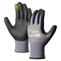COOLJOB 6 Pairs Nitrile Rubber Dipped Safety Work Gloves with Grip Dots, Touchscreen