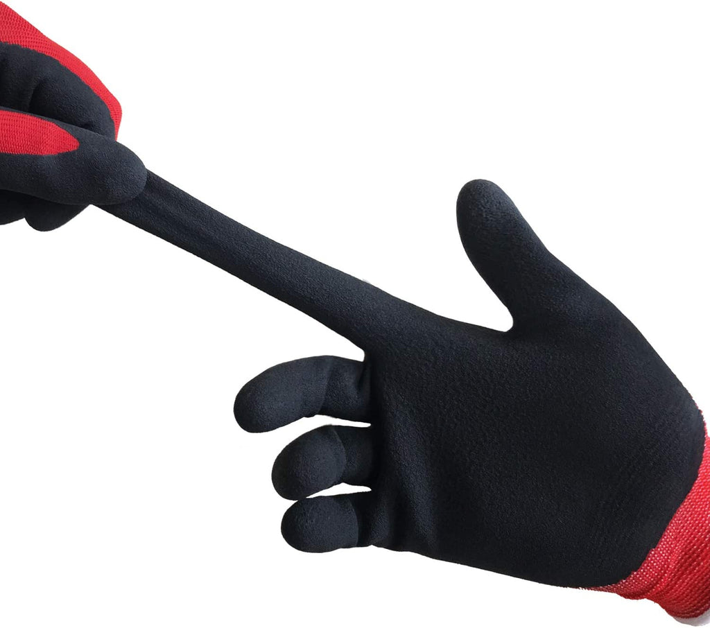 cooljob gardening gloves 6 Pairs Gardening Gloves for Men, Breathable Rubber Coated for Garden Weeding Landscaping