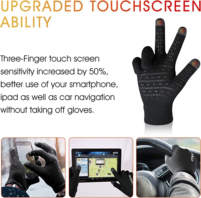 COOLJOB Sports Gloves with Touch Screen, Driving Cycling Non-Slip