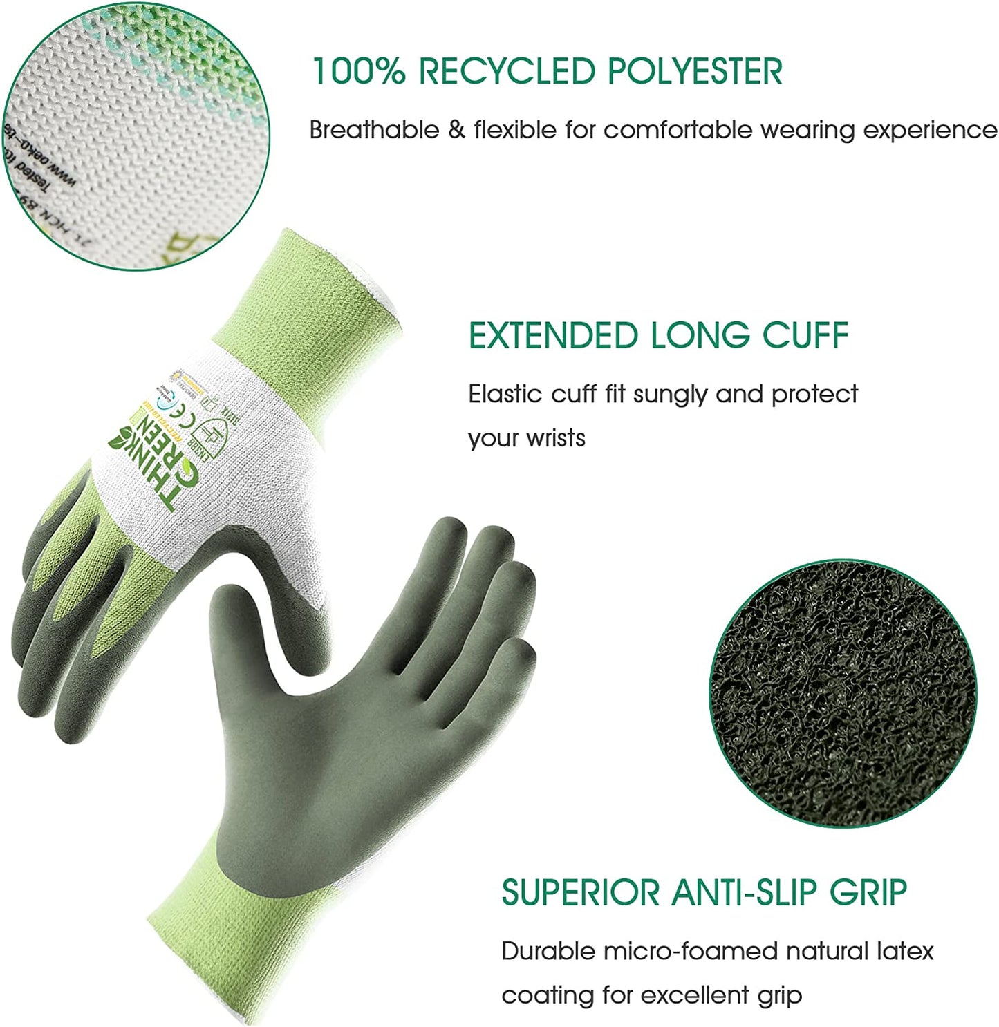ThinkGreen Recycled Gardening Work Gloves