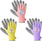 3 Pairs Kids Gardening Safety Gloves（Age3-5）